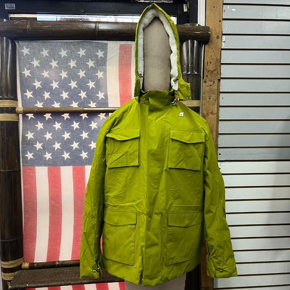 K-Way Other - NWT K-Way Italy by kappa coat heavy jacket with hoodie